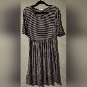 Black and White stripped dress